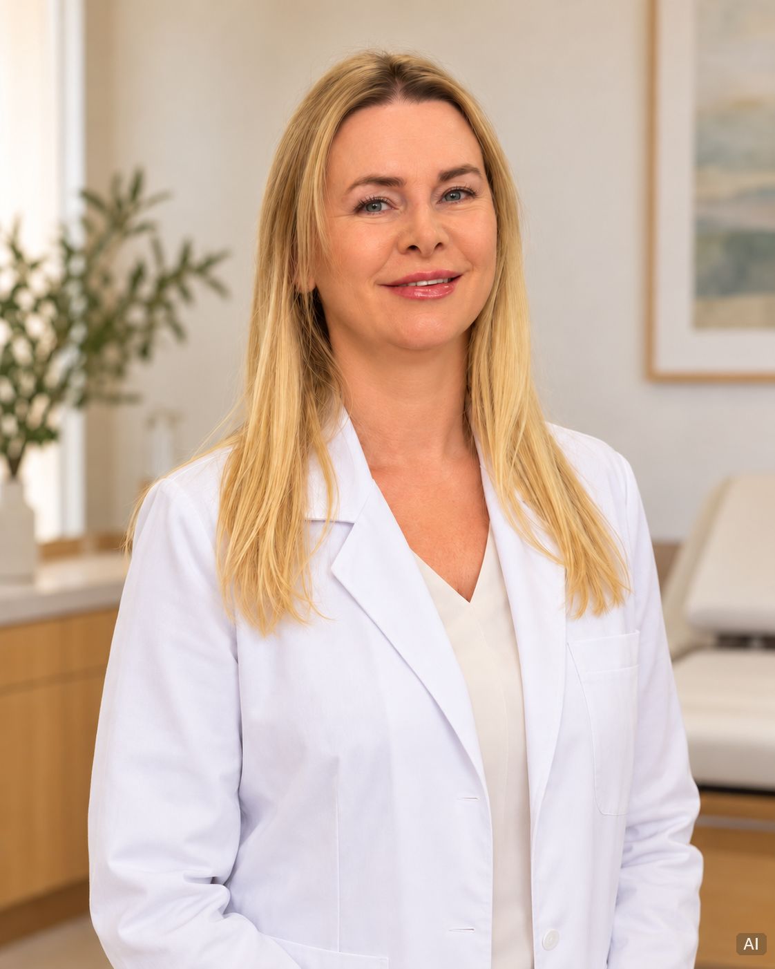 Dr n. med. Adrianna Makarewicz, onkolog kliniczny (obraz wygenerowany z pomocą AI)